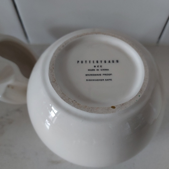 Ceramic Pottery Barn Jar with Bee Motif - Picture 3 of 5